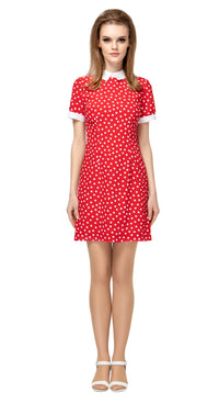 MARMALADE Red/White Vintage Style Polka Dot Dress