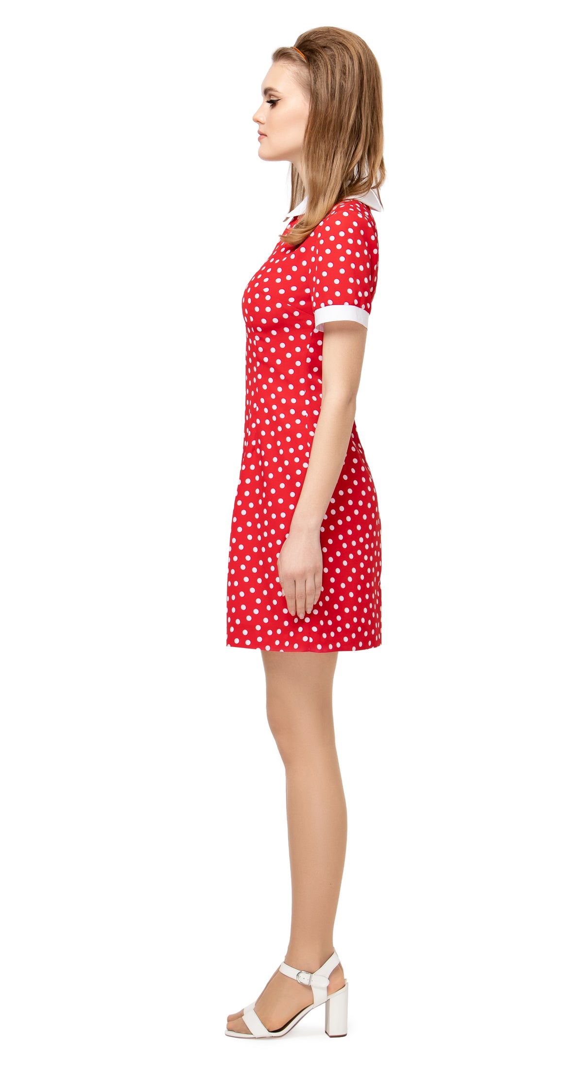 MARMALADE Red/White Vintage Style Polka Dot Dress