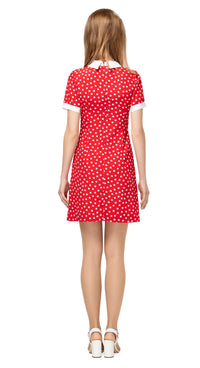 MARMALADE Red/White Vintage Style Polka Dot Dress