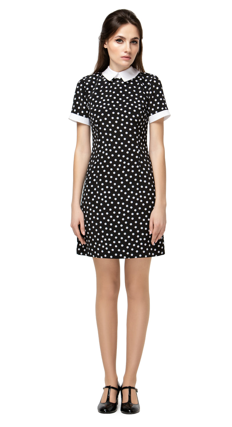 MARMALADE Black/White Vintage Style Polka Dot Dress: ALL SIZES Marmalade-shop MARMALADE Black/White Vintage Style Polka Dot Dress: ALL SIZES Marmalade-shop