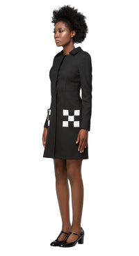 MARMALADE 60s Ska Style Coat with Checkered Pockets