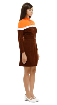 Retro Seventies Cropped Jacket with Ring-Pull Zipper