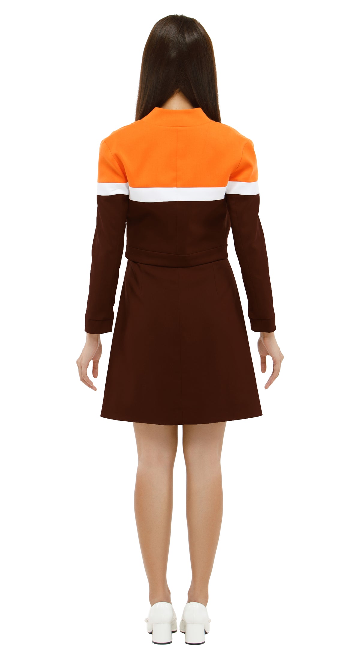 Retro Seventies Cropped Jacket with Ring-Pull Zipper