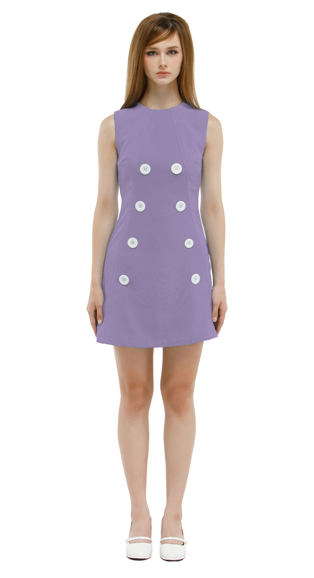 MARMALADE Lavender 1960s Mod Style 8-Button Dress – Marmalade-shop