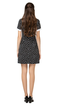 MARMALADE Black/White Vintage Style Polka Dot Dress