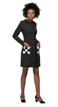 MARMALADE 60s Ska Style Coat with Checkered Pockets