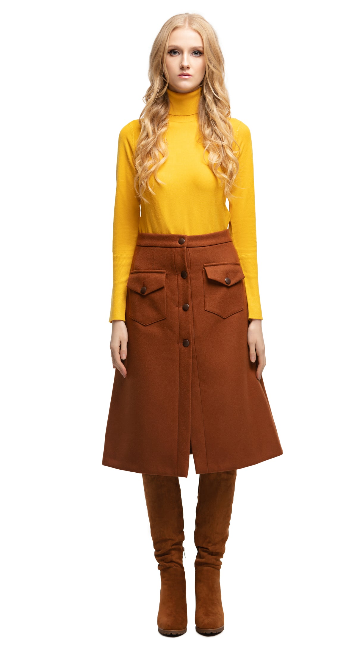 MARMALADE 70s Style Brown Skirt